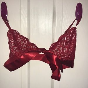 red lingerie set, never worn, size small